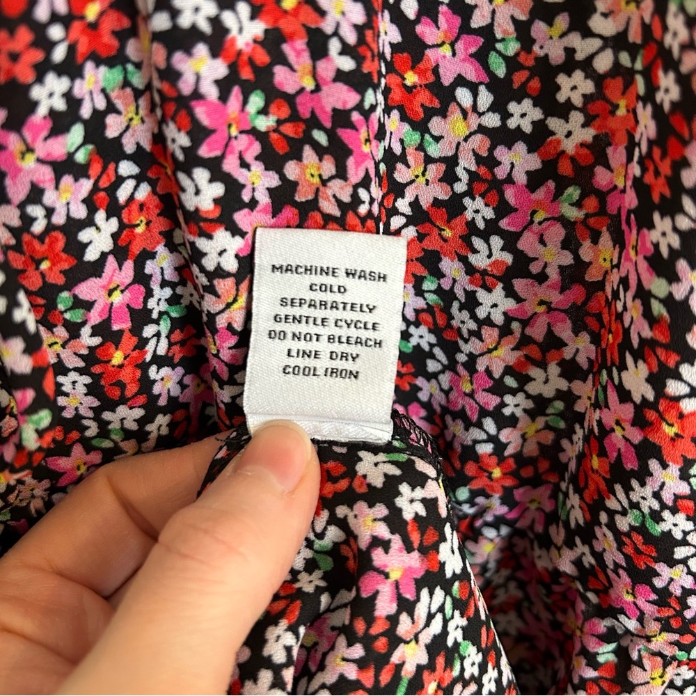 Ditsy Floral Cottagecore Flowy Boho Mid-Length Dress - Size M - Picture 5 of 9